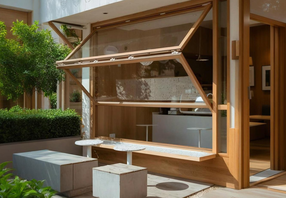 Upper folding window